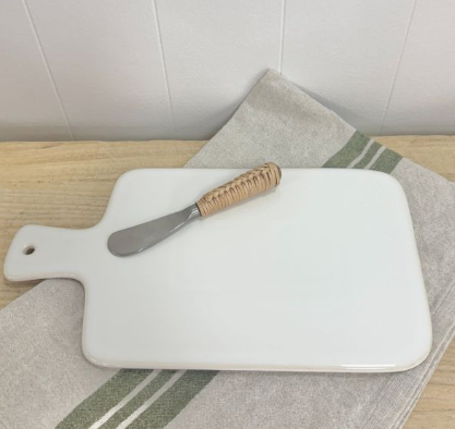 Ceramic Serving Board | White or Olive Green