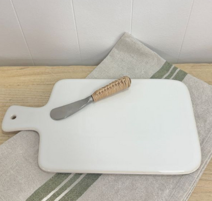 Ceramic Serving Board | White or Olive Green