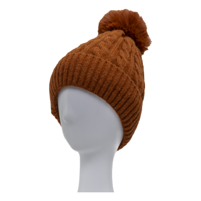 Cable Knit Beanie | Burnt Orange