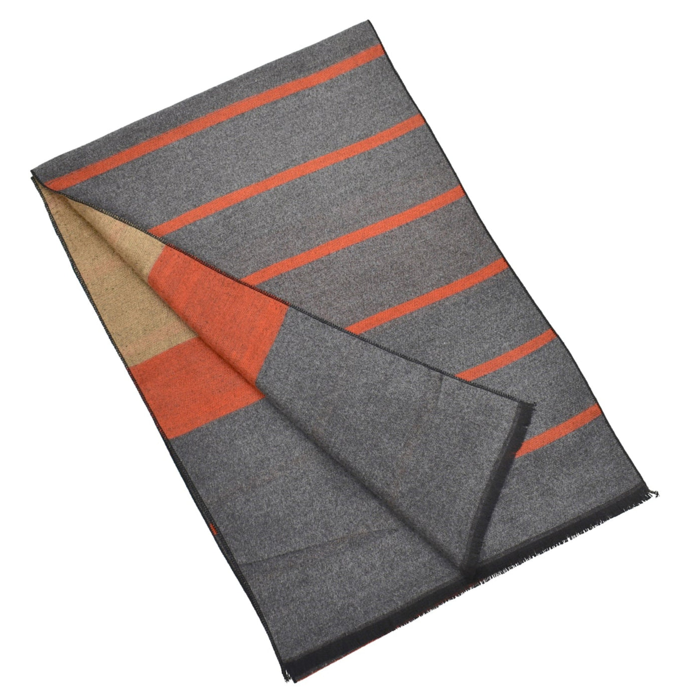 Scarf | Reversible | Multi Stripe Orange