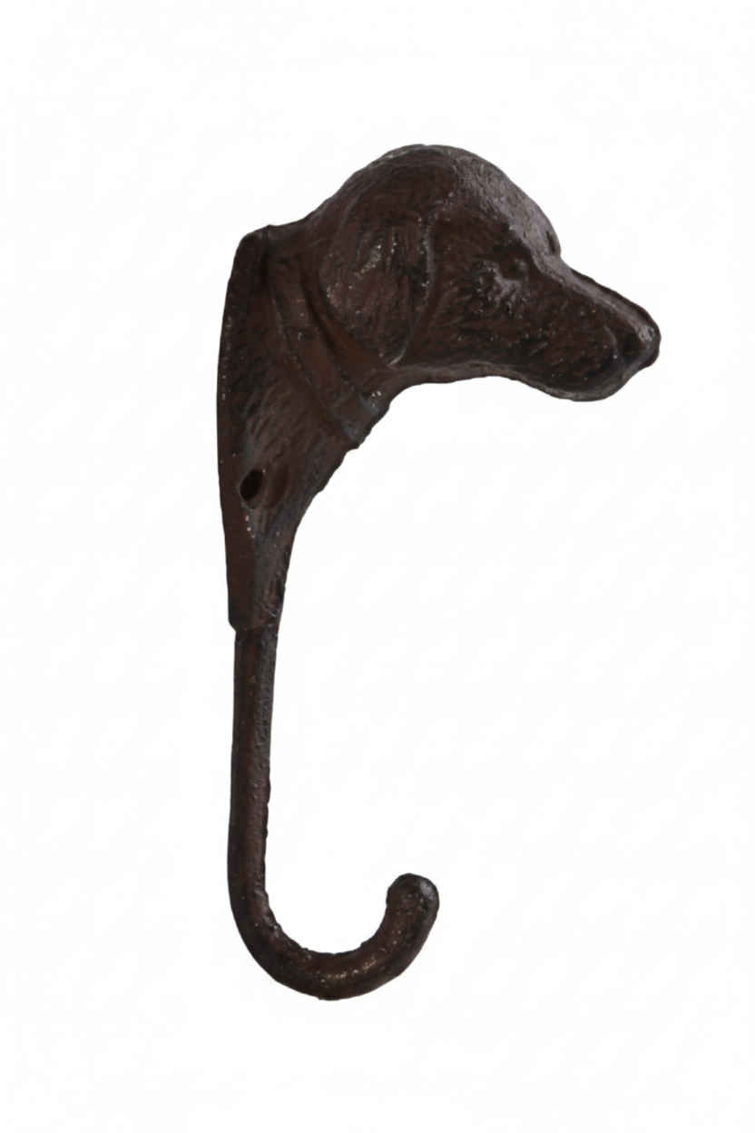 Cast Iron Dog Wall Hook – Rustic Vintage Coat & Hat Hanger