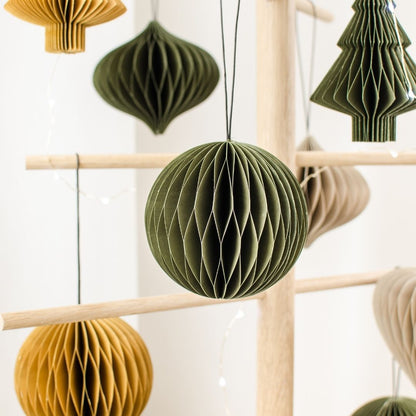 Paper Sphere | Hanging | Olive