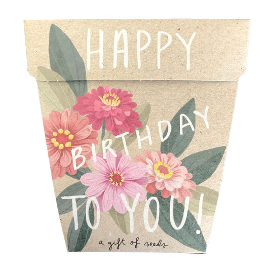 Gift of Seeds | Zinnia Happy Birthday