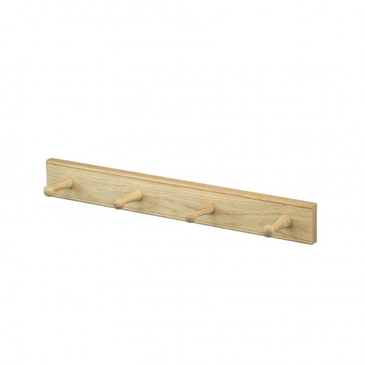 Oak Coat Hook Rail | 4 Peg